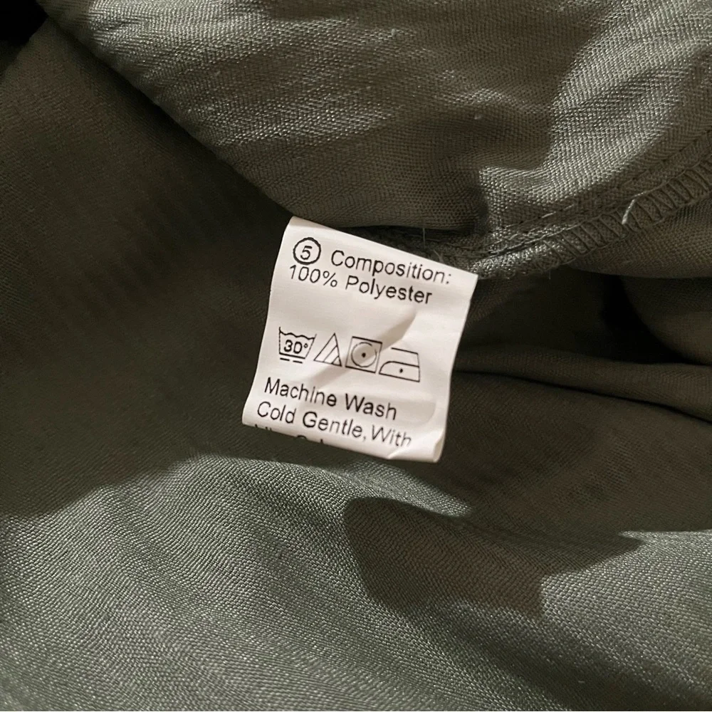 Olive Green Corduroy Cropped Hooded Zip Jacket NWOT_9